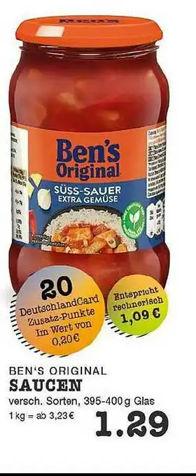 Edeka Zurheide Ben's Original Saucen Angebot