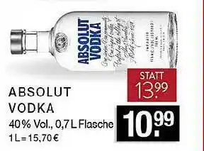 Edeka Zurheide Absolut Vodka Angebot