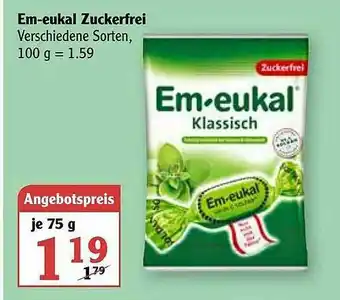 Globus Em-eukal Zuckerfrei Angebot