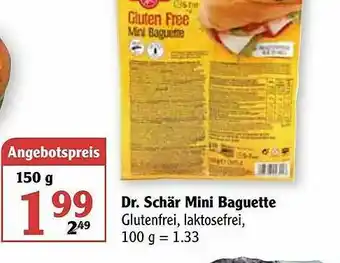 Globus Dr Schär Mini Baguette Angebot