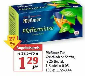 Globus Meßmer Tee Angebot