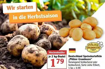 Globus Deutschland Speisekartoffeln „pfälzer Grumbeere” Angebot