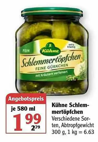 Globus Kühne Schlemmertöpfchen Angebot