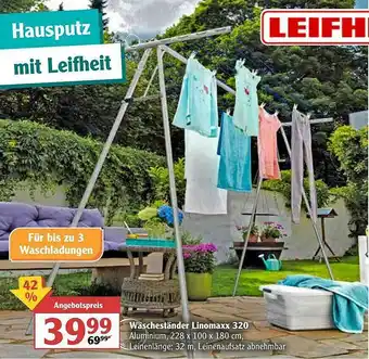 Globus Leifheit Wäscheständer Linomaxx 320 Angebot