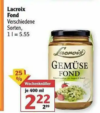 Globus Lacroix Fond Angebot