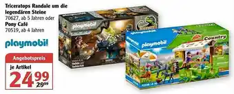 Globus Playmobil Triceratops Randale Um Die Legendären Steine Oder Pony Café Angebot