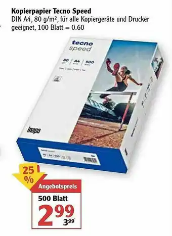 Globus Kopierpapier Tecno Speed Angebot