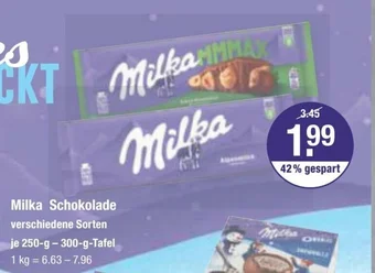 V Markt Milka Schokolade je 250-g-300-g Angebot