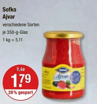 V Markt Sofko Ajvar je 350 g Angebot