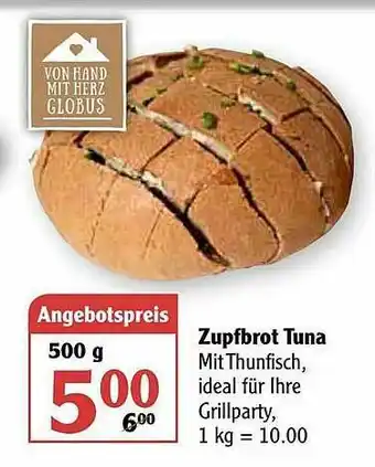 Globus Zupfbrot Tuna Angebot