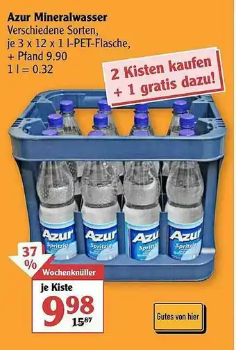 Globus Azur Mineralwasser Angebot