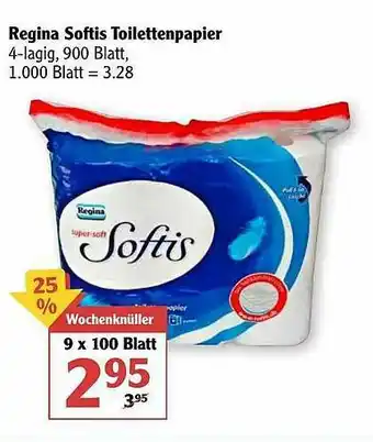 Globus Regina Softis Toilettenpapier Angebot