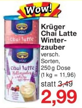 Jawoll Krüger Chai Latte Winter- zauber 250 Sorten, 250 g Dose Dose Angebot