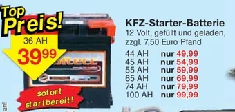 Jawoll KFZ-Starter-Batterie 36 AH Angebot