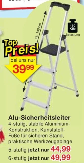 Jawoll Alu-Sicherheitsleiter 4-stufig Angebot