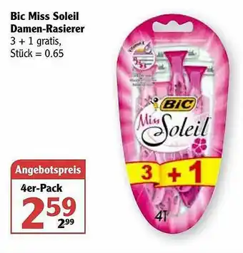 Globus Bic Miss Soleil Damen-rasierer Angebot