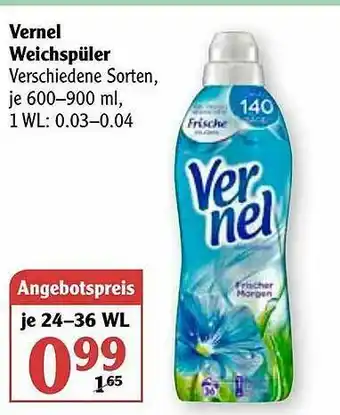 Globus Vernel Weichspüler Angebot