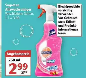 Globus Sagrotan Allzweckreiniger Angebot