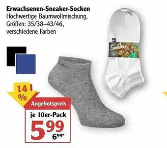 Globus Erwachsenen-sneaker-socken Angebot