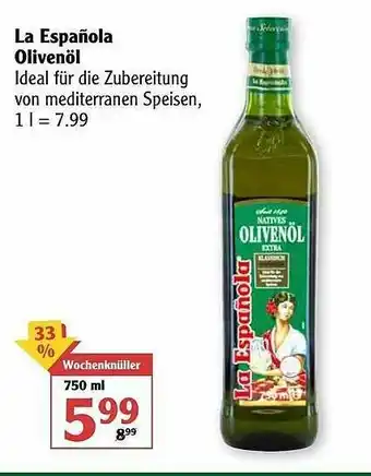 Globus La Española Olivenöl Angebot