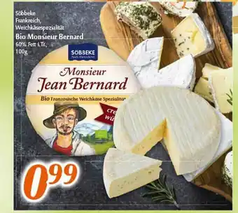 inkoop Söbbeke Frankreich, Weichkäsespezialität Bio Monsieur Bernard Angebot