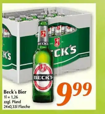 inkoop Beck's Bier Angebot