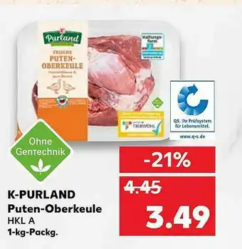 Kaufland K-purland Puten-oberkeule Angebot