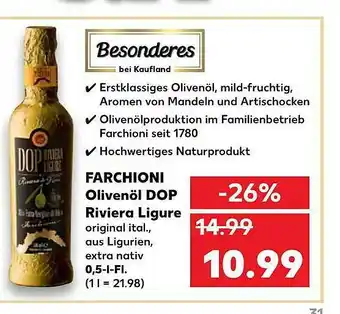Kaufland Farchioni Olivenöl Dop Riviera Ligure Angebot