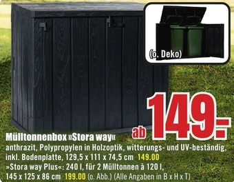 B1 Discount Baumarkt Mülltonnenbox ,,Stora way" Angebot