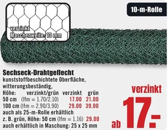 B1 Discount Baumarkt Sechseck-Drahtgeflecht Angebot