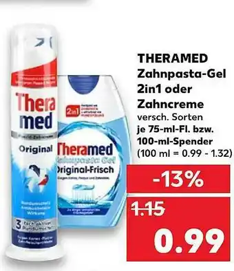 Kaufland Theramed Zahnpasta-gel 2in1 Oder Zahncreme Angebot