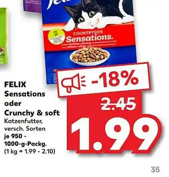 Kaufland Felix Sensations Oder Crunchy & Soft Angebot