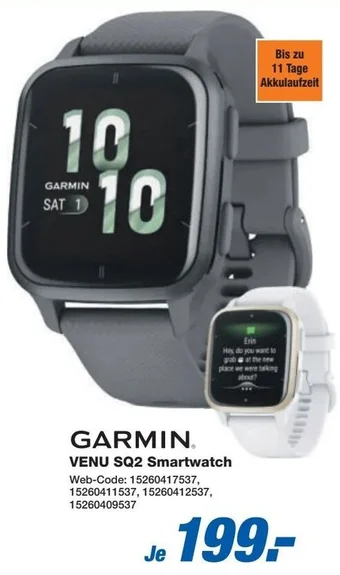 Expert GARMIN VENU SQ2 Smartwatch Angebot