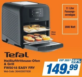 Expert Tefal Heißluftfritteuse-Ofen & Grill FW5018 EASY FRY Angebot