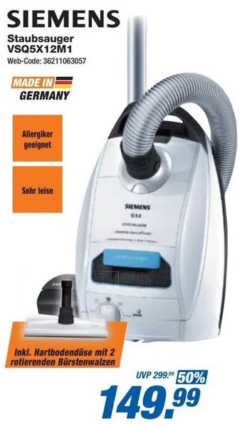 Expert SIEMENS Staubsauger VSQ5X12M1 Angebot