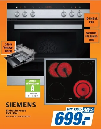 Expert SIEMENS Einbauherdset EX81KA1 Angebot