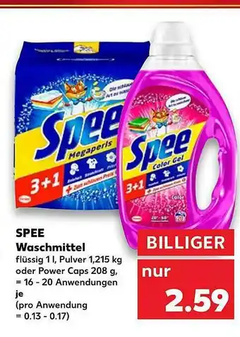 Kaufland Spee Waschmittel Angebot