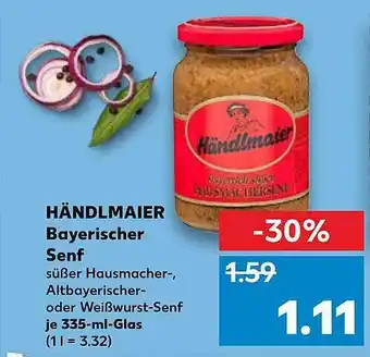 Kaufland Händlmaier Bayerischer Senf Angebot