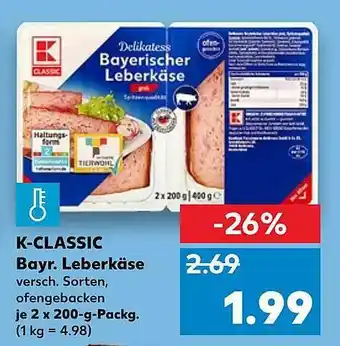 Kaufland K-classic Leberkäse Angebot