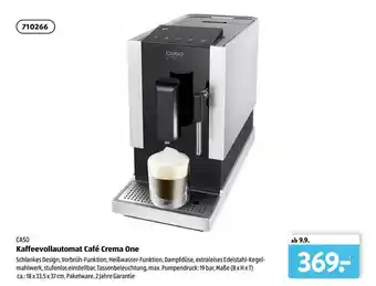 Aldi Süd Caso Kaffeevollautomat Café Crema One Angebot