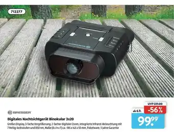 Aldi Süd Bresser Digitales Nachtsichtgerät Binokular 3x20 Angebot