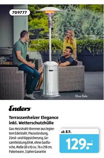 Aldi Süd Enders Terrassenheizer Elegance Inkl. Wetterschutzhülle Angebot