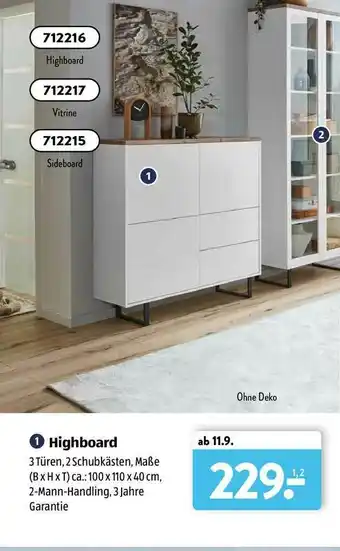 Aldi Süd Highboard Angebot