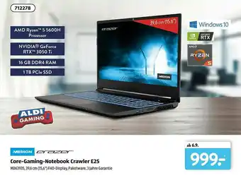 Aldi Süd Core-gaming-notebook Crawler E25 Medion Erazer Angebot