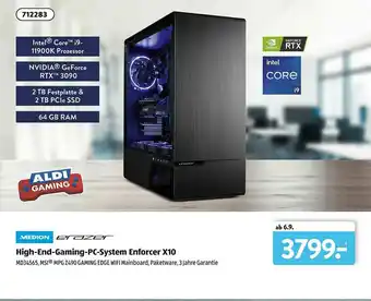 Aldi Süd Medion Erazer Hight-end-gaming-pc-system Enforcer X10 Angebot