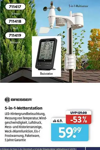 Aldi Süd Bresser 5-in-1wetterstation Angebot