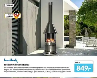 Aldi Süd Buschbeck Edelstahl-grillkamin Samoa Angebot