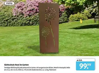 Aldi Süd Sichtschutz Rost Im Garten Angebot