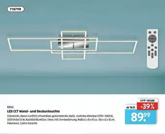 Aldi Süd Brillo Led Cct Wand- Und Deckenleuchte Angebot