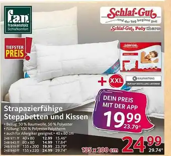 Selgros Strapazierfähige Steppbetten Und Kissen Angebot